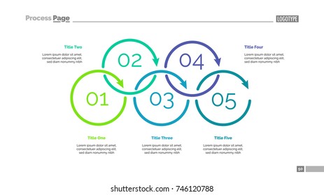 Process Diagram with Five Elements Slide