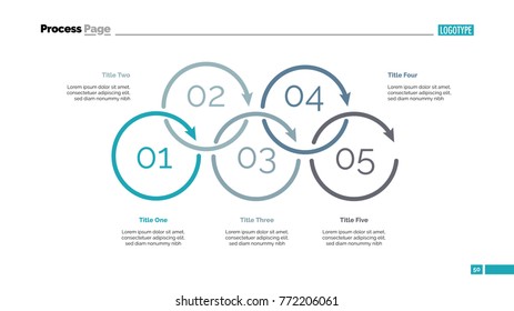 Process Diagram with Five Elements Slide