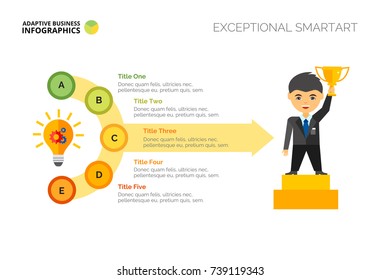 Process Diagram with Five Steps Template