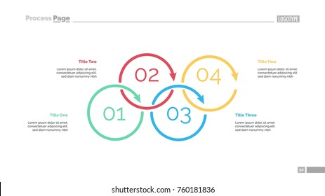 Process Diagram with Four Elements Slide