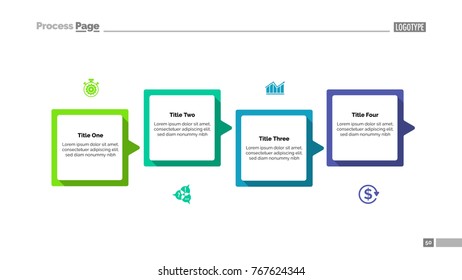 Process Diagram Four Steps Template Stock Vector (Royalty Free ...