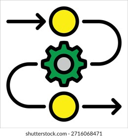 Process Diagram Icon Element For Design