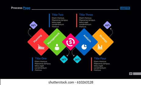 Process Diagram Slide Template Stock Vector (Royalty Free) 610263128 ...