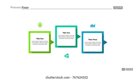 Process Diagram with Three Steps Template