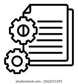 Process Documentation Icon Element For Design