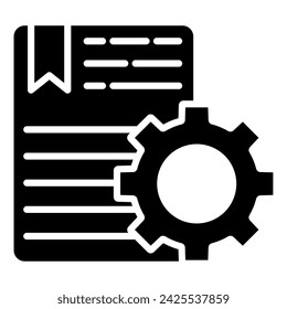 Process Documentation icon line vector illustration