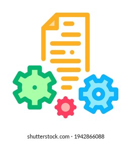 process of financial audit color icon vector. process of financial audit sign. isolated symbol illustration