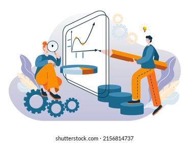 Process of finding creative solutions - bright ideas and concept illustrations of brainstorming. Creative idea, solution, motivation. Web design concepts