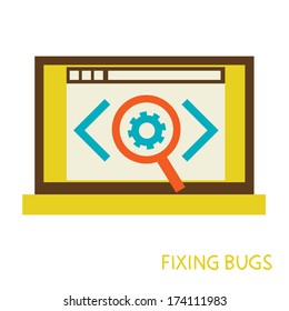 process of fixing bugs