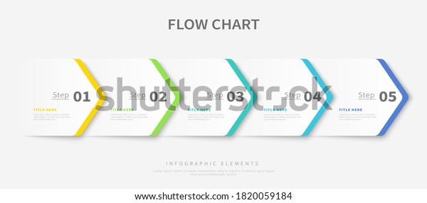 Process Flow Chart Infographic Template Design Stock Vector (Royalty ...