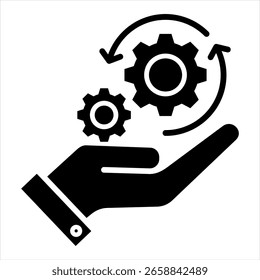 Ilustração do vetor do ícone de glifo do processo