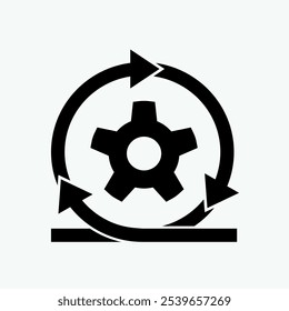 Process Icon. Action, Data Processed. In Progress Symbol. Applied for Design Element, Presentation, Website or Apps.