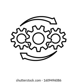 Process icon design. Operations icon in trendy outline style design. Vector illustration.
