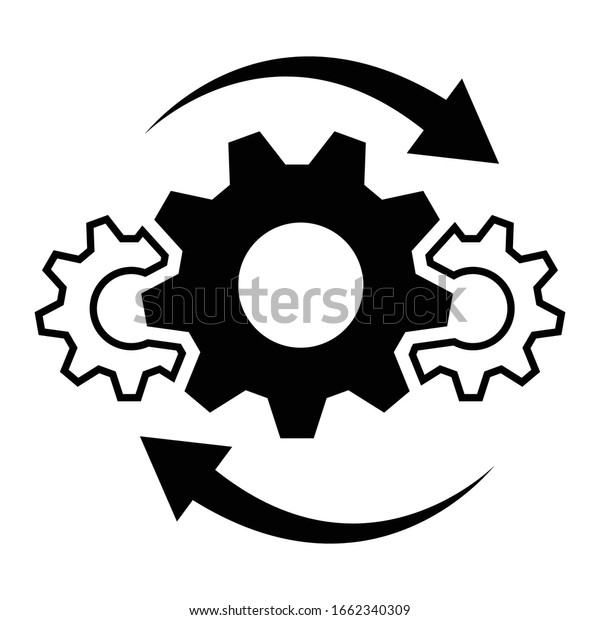 Process Icon Flat Style Process Symbol Stock Vector (Royalty Free ...