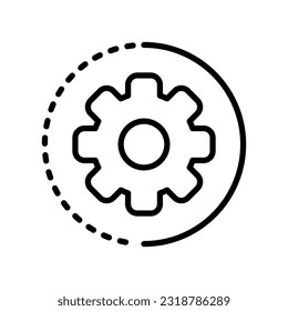 process icon illustration, gear icon, cog icon