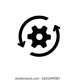 process icon illustration. progress icon. Cogwheel icon.