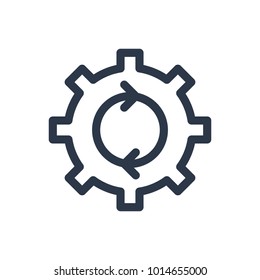 Process icon. Isolated cogwheel and process icon line style. Premium quality vector symbol drawing concept for your logo web mobile app UI design. - Shutterstock ID 1014655000