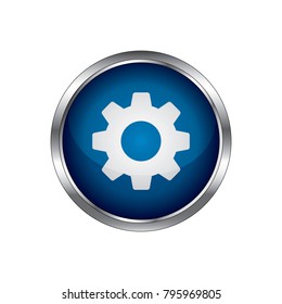 Process icon isolated on prime blue round button abstract illustration.