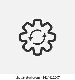 Process icon isolated on white background. Vector illustration. Eps 10.