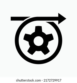 Process Icon. In Progress, Doing Symbol - Vector.