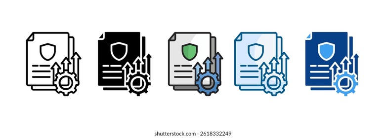 Process Icon Set Multiple Style Collection