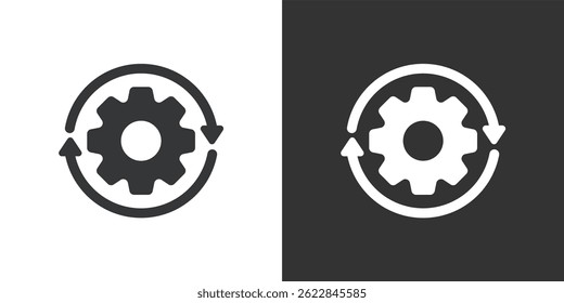Process icon. Solid glyph series icon