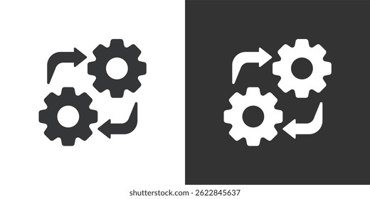 Process icon. Solid glyph series icon