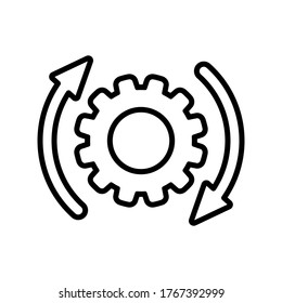 Process icon symbol vector on white background