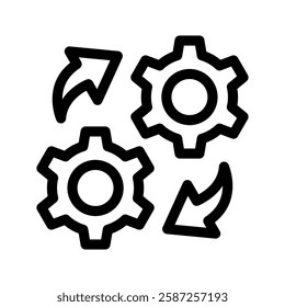 Process Icon Vector Symbol Design Illustration