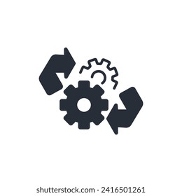 Process icon. vector.Editable stroke.linear style sign for use web design,logo.Symbol illustration.