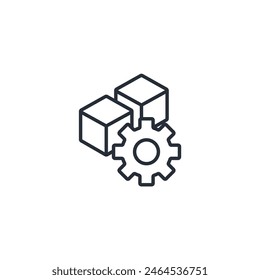 Process icon. vector.Editable stroke.linear style sign for use web design,logo.Symbol illustration.