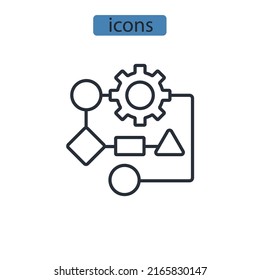 Process icons  symbol vector elements for infographic web