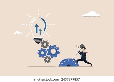Process improvement, adjustment to improve efficiency or productivity, development to increase performance concept, entrepreneurs pull the gear lever to improve the development process.
