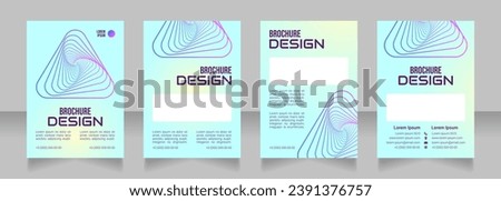 Process improvement blank brochure design. Template set with copy space for text. Premade corporate reports collection. Editable 4 paper pages
