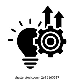 Process Improvement Icon Glyph Design Vector Illustration