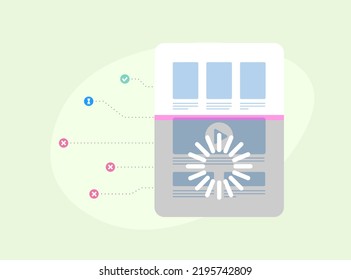 The process of indexing an online web page by a search engine crawler bot. Scanning the site in parts, search for changes, indexed or non-indexed parts and additions to the content of the web page