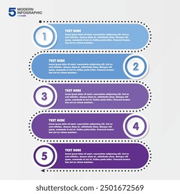 Process infographic with 5 steps, process or options, process chart, Used for process diagram, presentations, workflow layout, flow chart, infograph. Vector eps10 illustration.