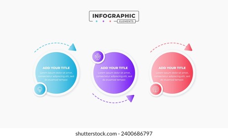 Process infographic business elements with 3 steps or options