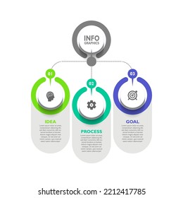 Process infographic circular background template