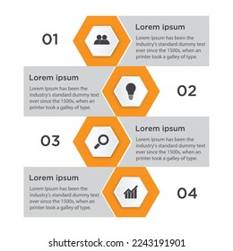 Process infographic design 4 step with icon