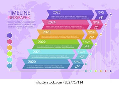 Process Infographic Design Template Timeline Step Stock Vector (Royalty ...