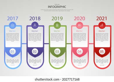 Verarbeiten Sie Infografik-Design-Vorlage. Zeitplan, Step-Plan Business-Strategie. Workflow-Sequenz der Organisation. Präsentation des Finanzberichts. Produktivitätsdaten der Statistik. Vektorgrafik.