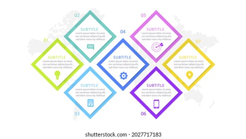 Process infographic design template. Timeline, step plan business strategy. Organization workflow sequence. Finance report presentation. Statistics productivity infochart. Vector illustration.