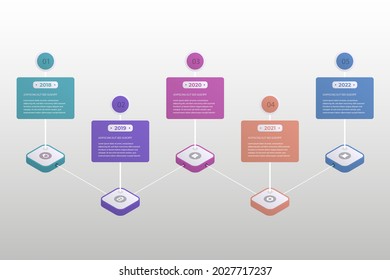 Process infographic design template. Timeline, step plan business strategy. Organization workflow sequence. Finance report presentation. Statistics productivity infochart. Vector illustration.