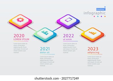 Process infographic design template. Timeline, step plan business strategy. Organization workflow sequence. Finance report presentation. Statistics productivity infochart. Vector illustration.