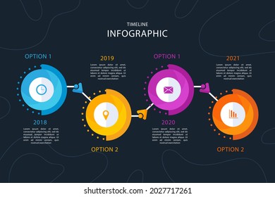 Process infographic design template. Timeline, step plan business strategy. Organization workflow sequence. Finance report presentation. Statistics productivity infochart. Vector illustration.
