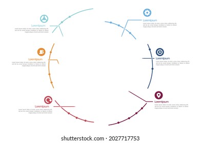 Process infographic design template. Timeline, step plan business strategy. Organization workflow sequence. Finance report presentation. Statistics productivity infochart. Vector illustration.