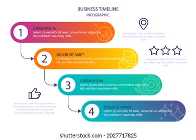 Process infographic design template. Timeline, step plan business strategy. Organization workflow sequence. Finance report presentation. Statistics productivity infochart. Vector illustration.