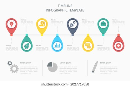 Process infographic design template. Timeline, step plan business strategy. Organization workflow sequence. Finance report presentation. Statistics productivity infochart. Vector illustration.