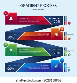 Process infographic design template. Timeline, step plan business strategy. Organization workflow sequence. Finance report presentation. Statistics productivity infochart. Vector illustration.